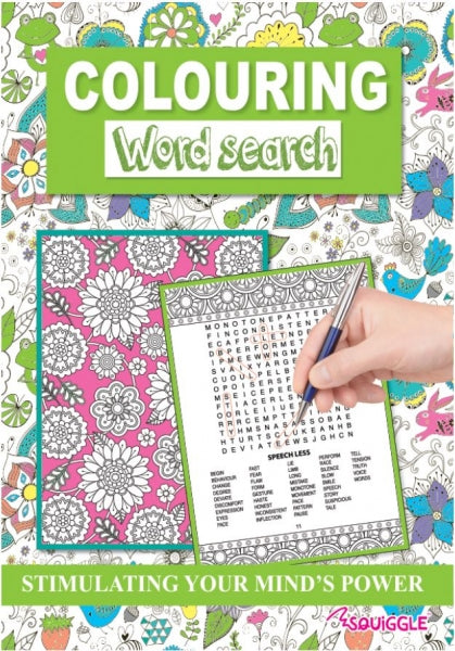 Single A4 48 Pages Colouring Word Search Book