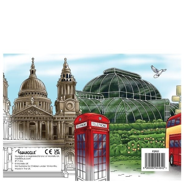 40 pages London Famous Places Advanced Colouring Book