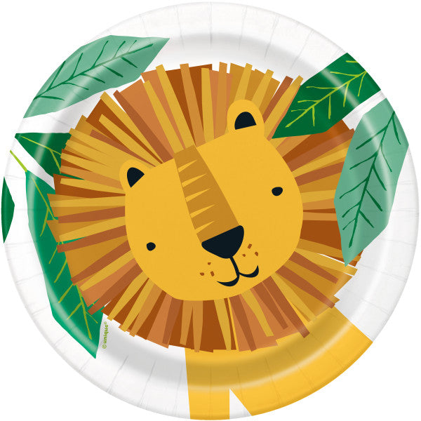 Pack of 8 Animal Safari Round 7" Dessert Plates