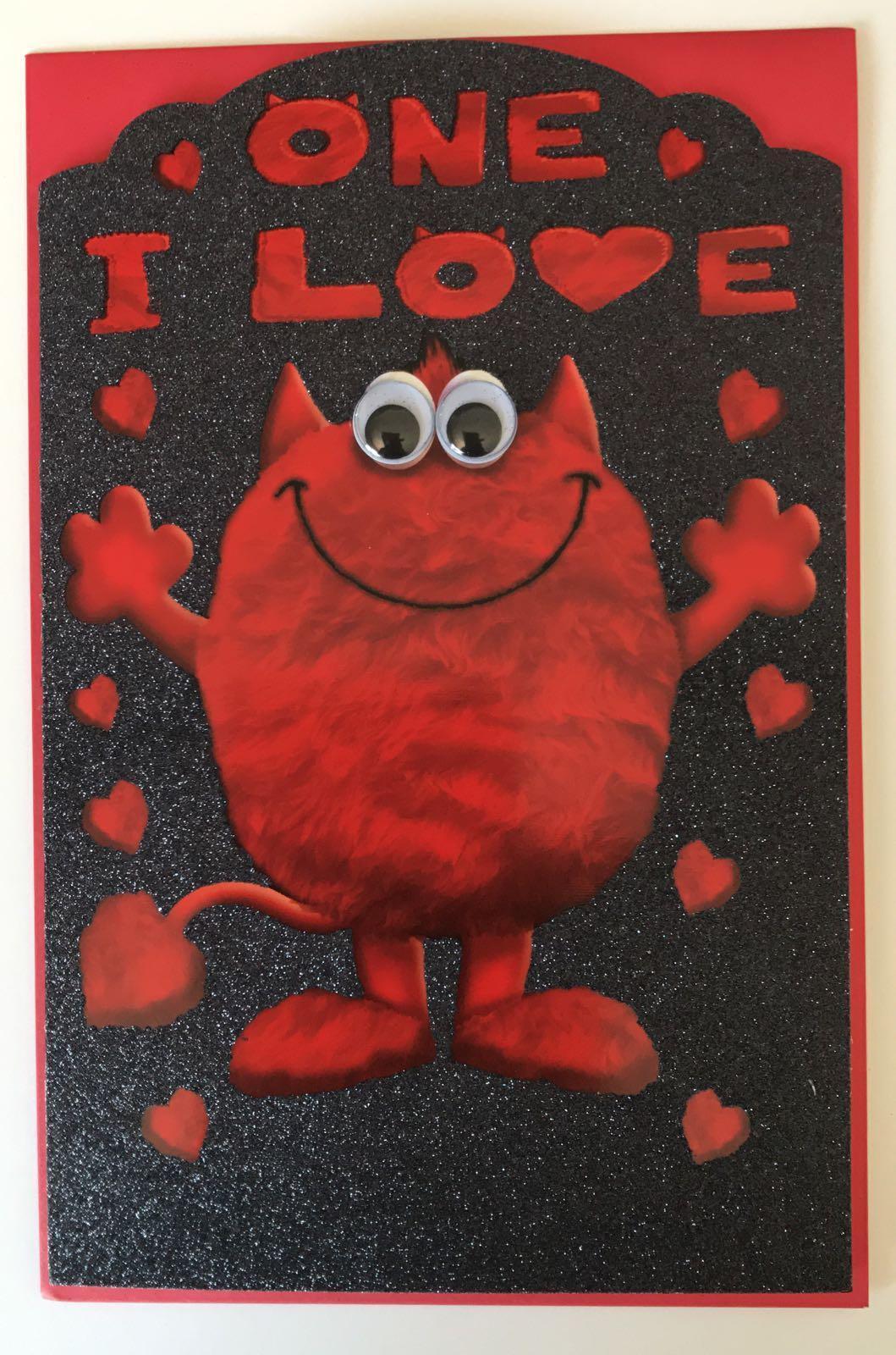 One I Love Monster Valentine's Card