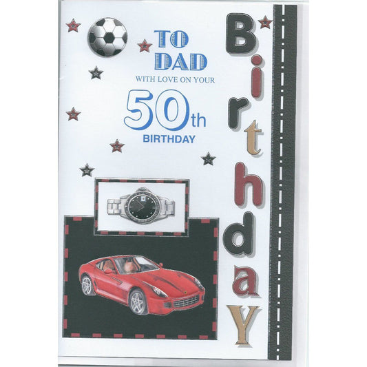 To Dad With Love On Your 50th Birthday Card