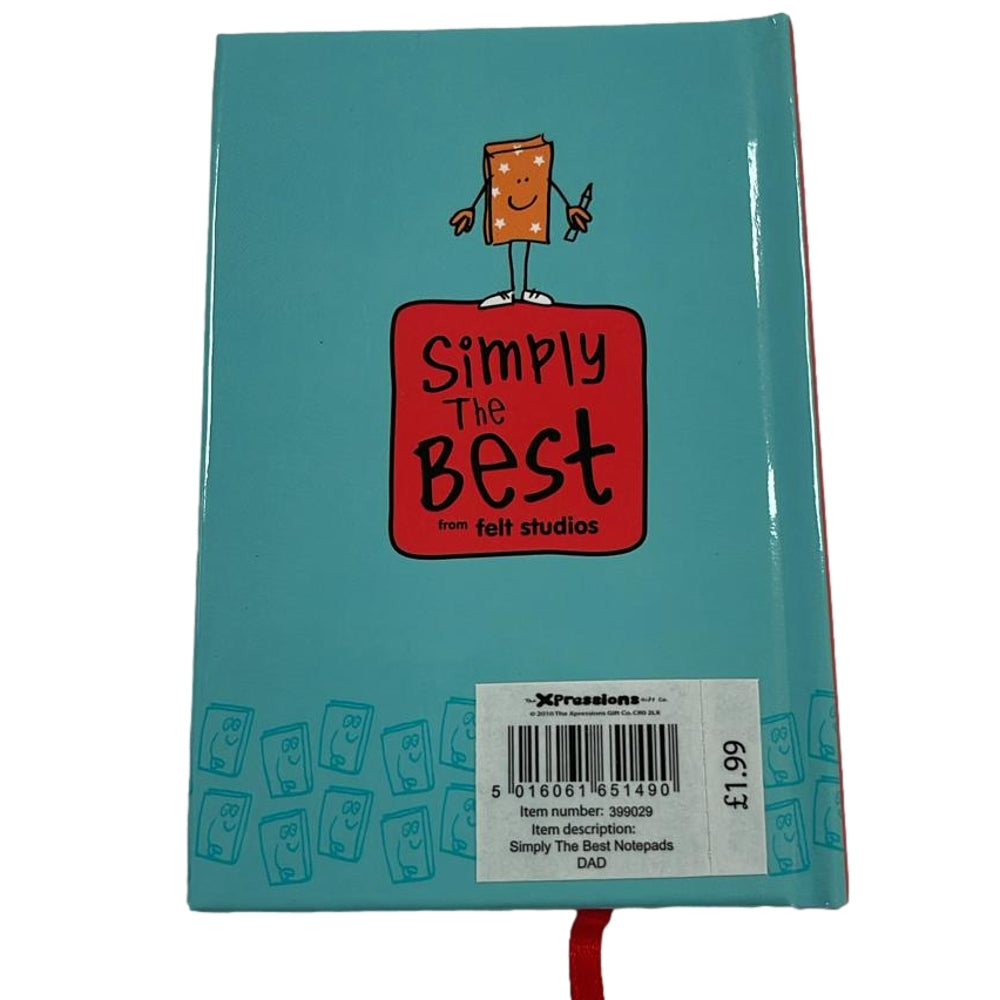 Simply The Best Dad A7 Notebook Father's Day Birthday Christmas Act