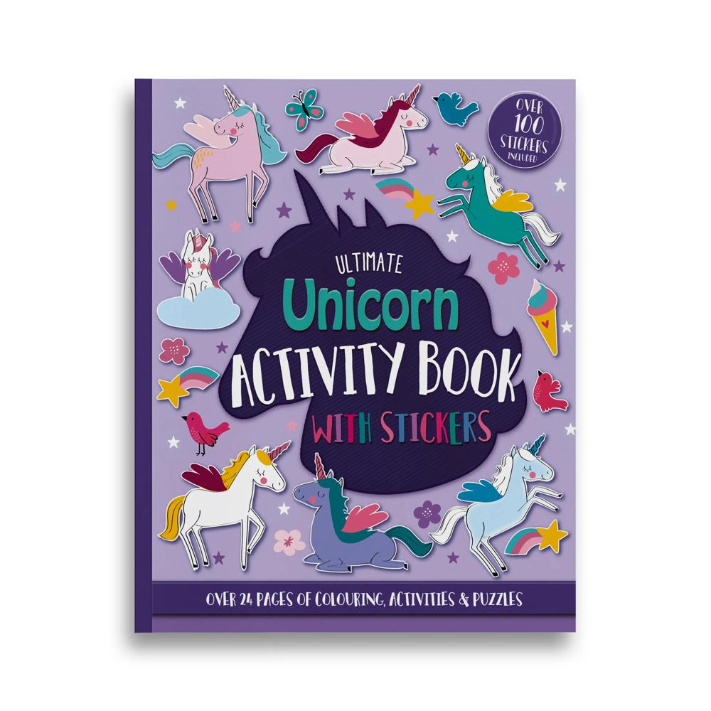 24 Pages Unicorn Activity Book with Stickers