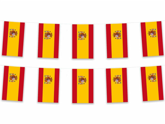 Spain Rectangle Bunting 10m with 20 Flags