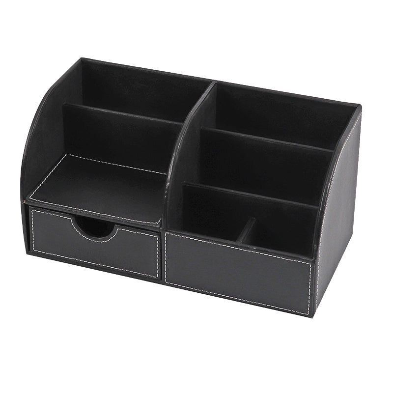 PVC Black Desktop Organizer 28 x 14 x 14.5cm