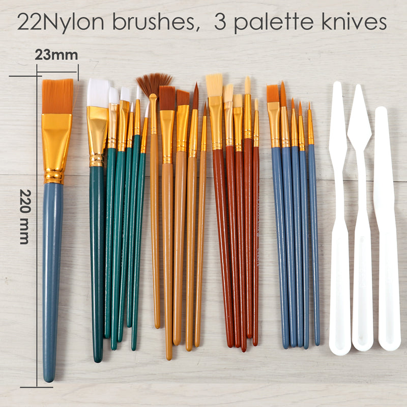 Drum of 25 Assorted Artist Brush Set