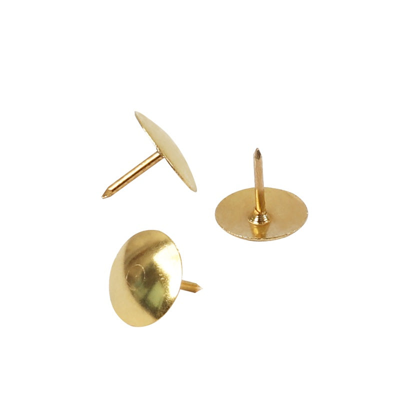 Pack of 50 Golden Thumb Tack Push Pins