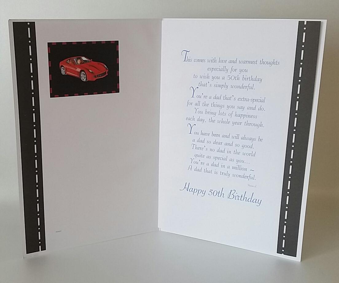 To Dad With Love On Your 50th Birthday Card