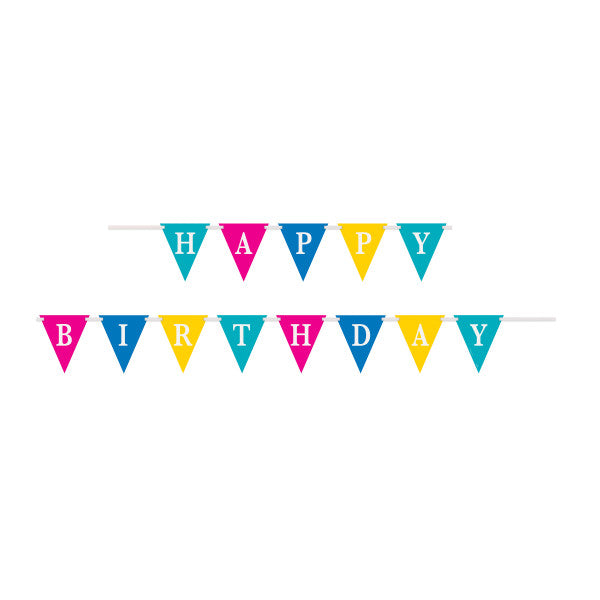 9ft Confetti Cake Birthday Flag Banner