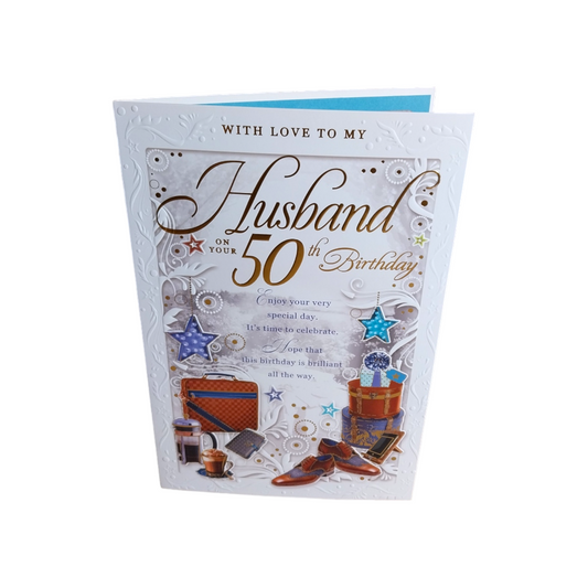 Husband On Your 50th Birthday Opacity Card