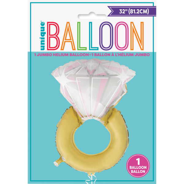 Diamond Ring Giant Foil Balloon 32"