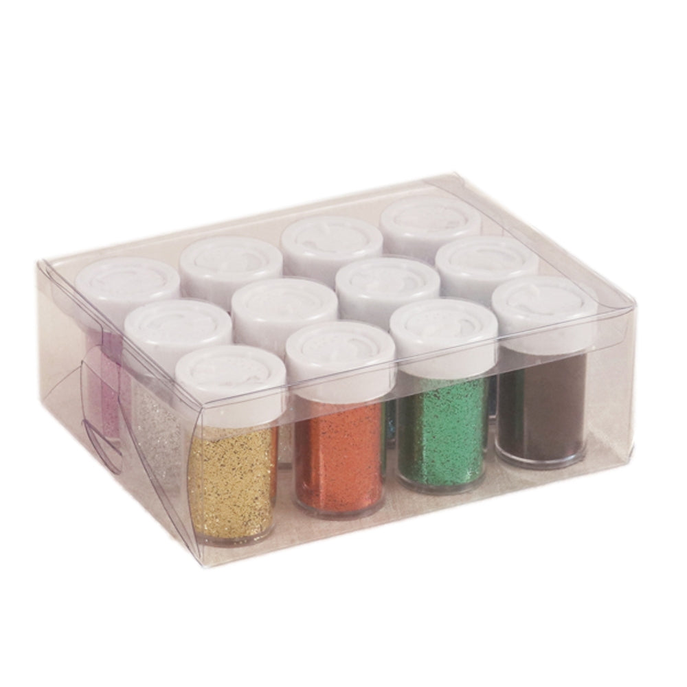 Pack of 12 Colorful Glitter