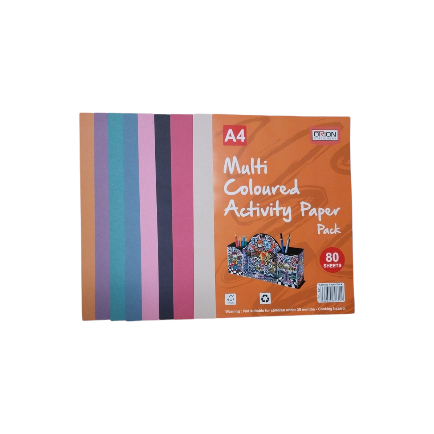 Multi Coloured Activity Paper Pack 80 Sheets