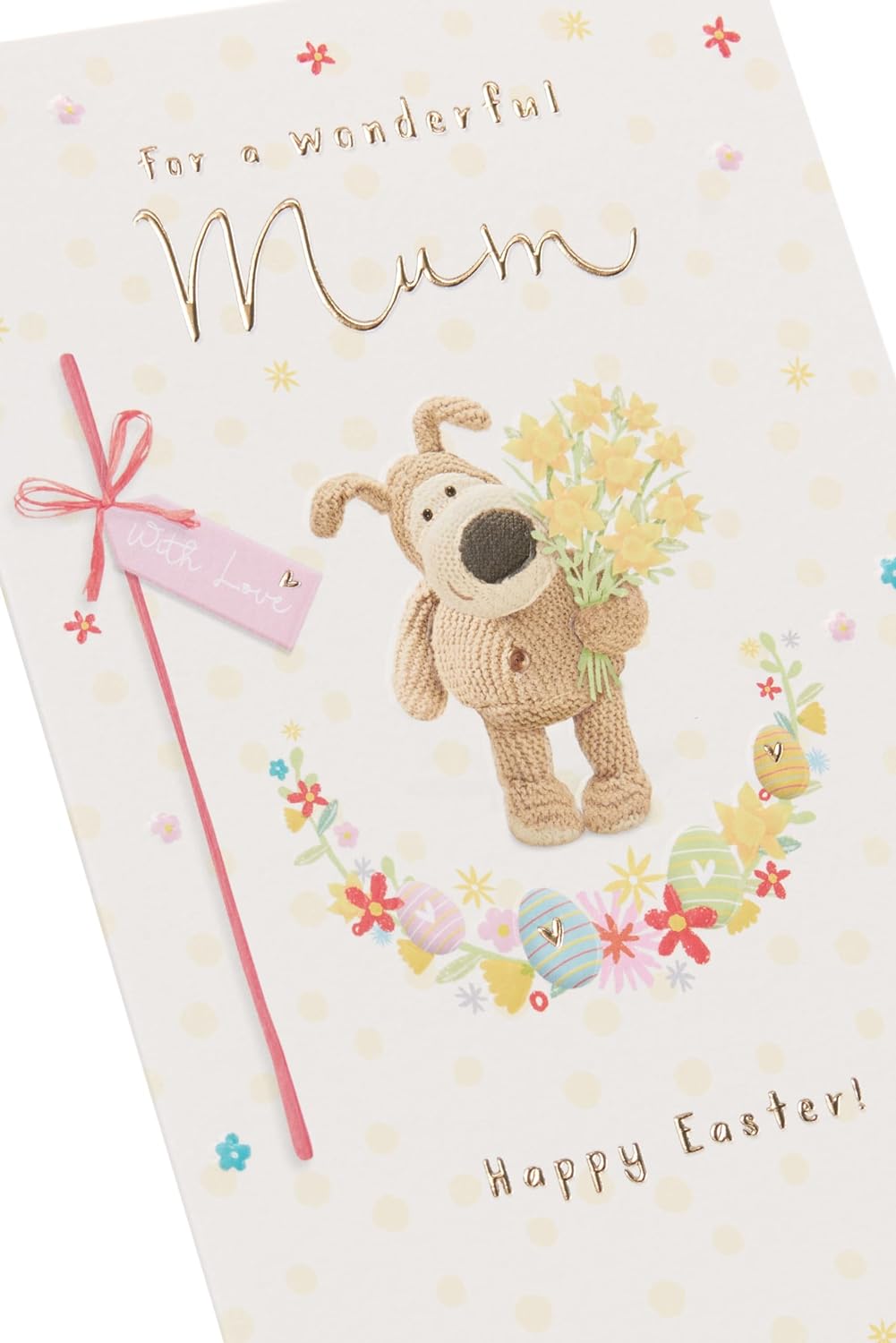 For A Wonderful Mum Boofle with a Bouquet Easter Card