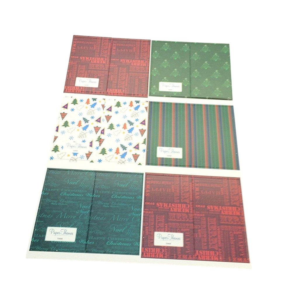 10 Sheet of Mix Designer Soft touch Foiled Christmas Giftwrap