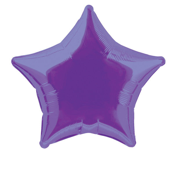 20" Deep Purple Solid Star Foil Balloon