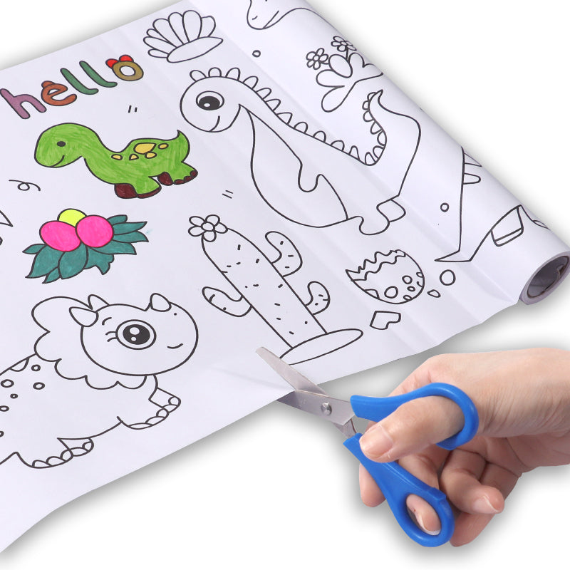 Dinosaur Paradise Design Painting Paper Roll