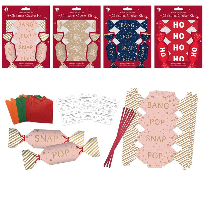 Single Pack of 6 Make Your Own Christmas Cracker Kit