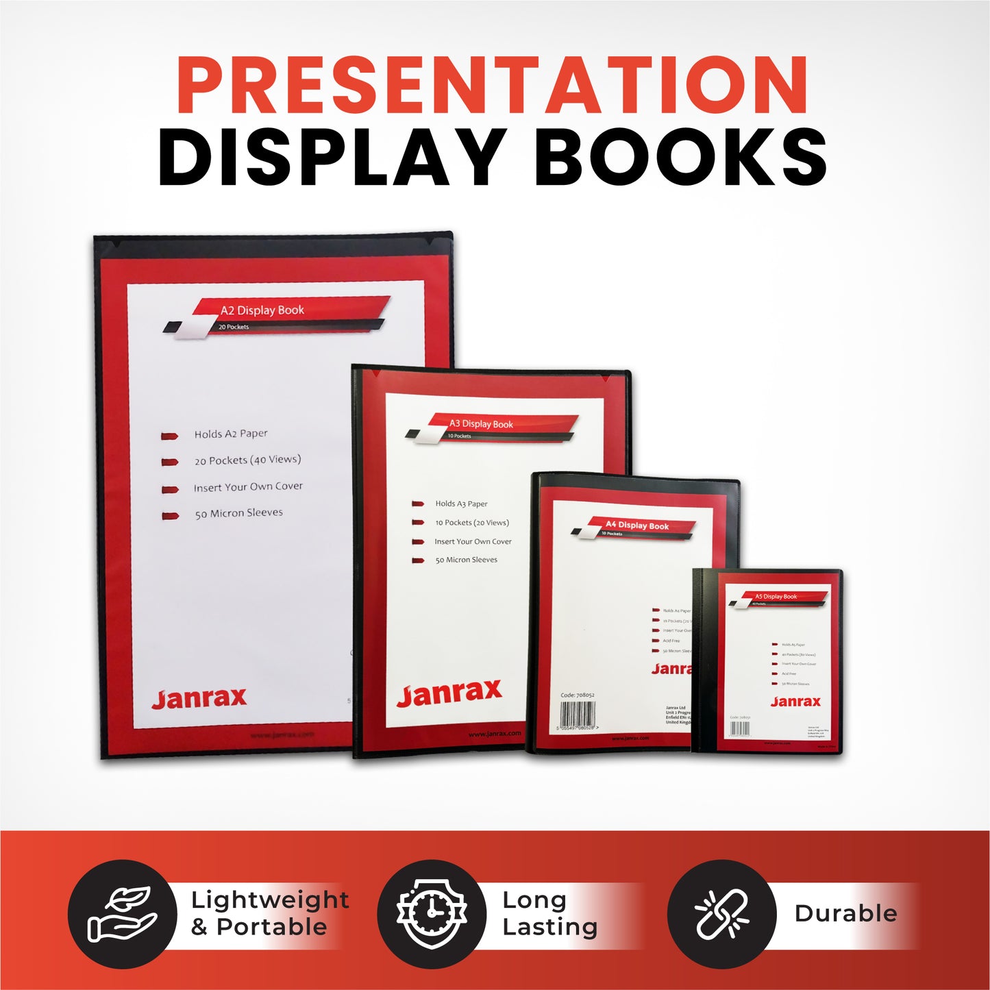 A2 20 Pockets Presentation Display Book by Janrax