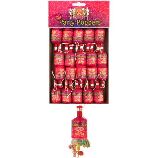 Pack of 20 Party Poppers Hen Night