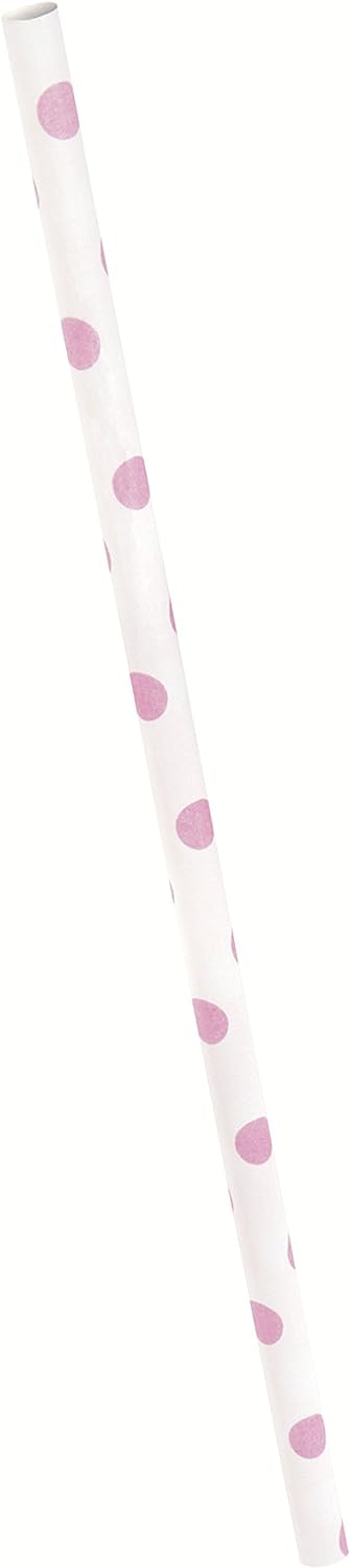 Pack of 10 Lovely Pink Dots Paper Straws