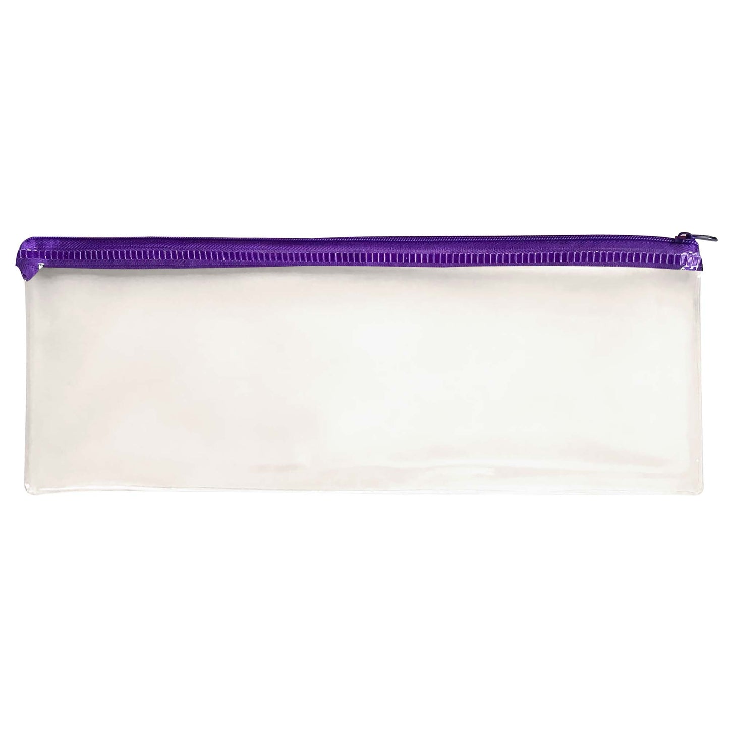 Janrax 13x5" Purple Zip Clear Exam Pencil Case