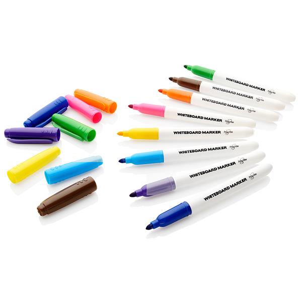 Pack of 8 Assorted White Board Marker Pens by Pro:scribe