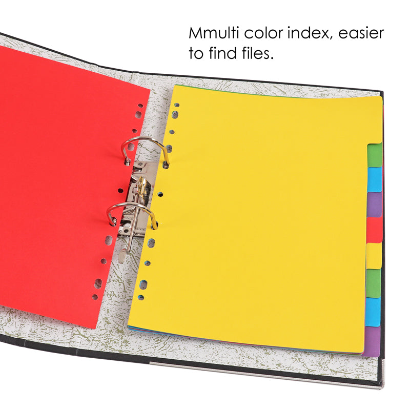 A4 10 Part Coloured Card Index Dividers