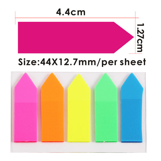 Pack of 125 Assorted Colour Page Markers - Index Sticky Notes