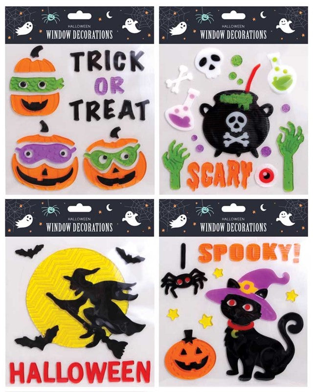 Single Halloween Window Gel Stickers Decoration