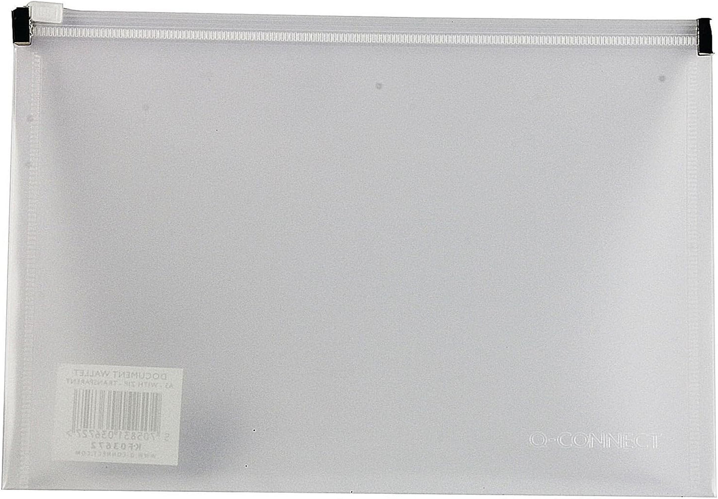 Pack of 10 A4 Transparent Document Zip Wallets