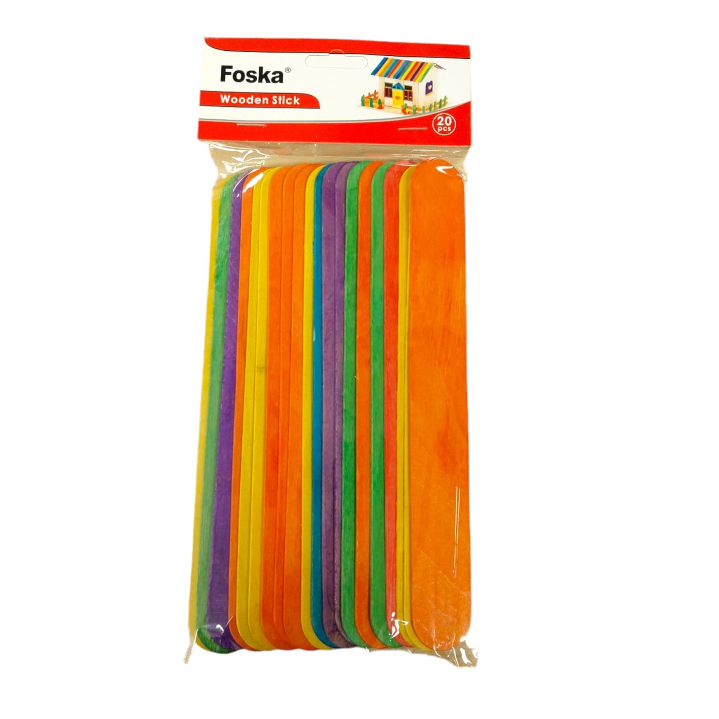 Pack of 20 Wooden Craft Sticks 200 x 24 x 1.6mm