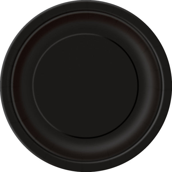 Pack of 16 Midnight Black 9 inch Plates