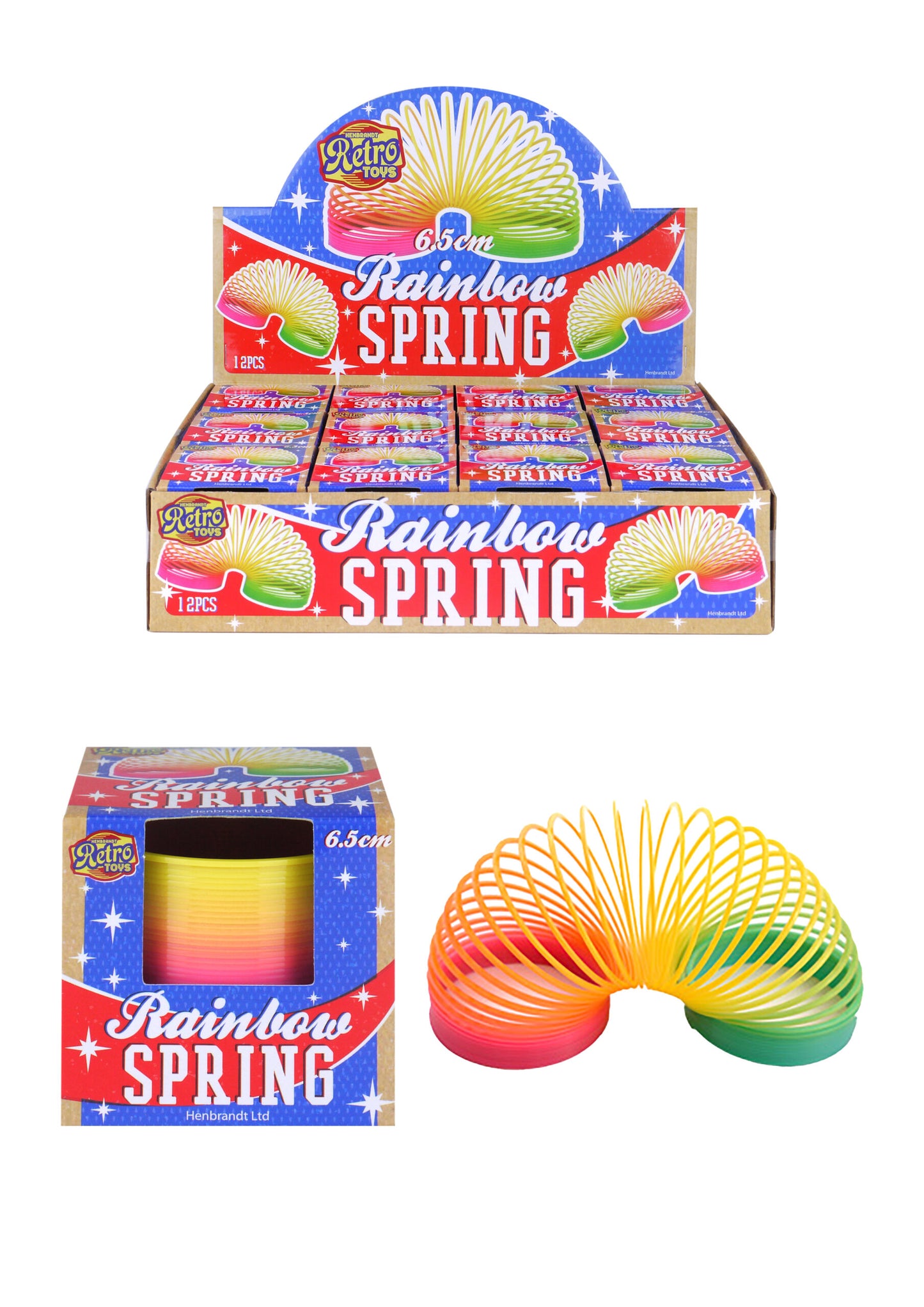 Rainbow Colour Magic Slinky Spring 6.5cm