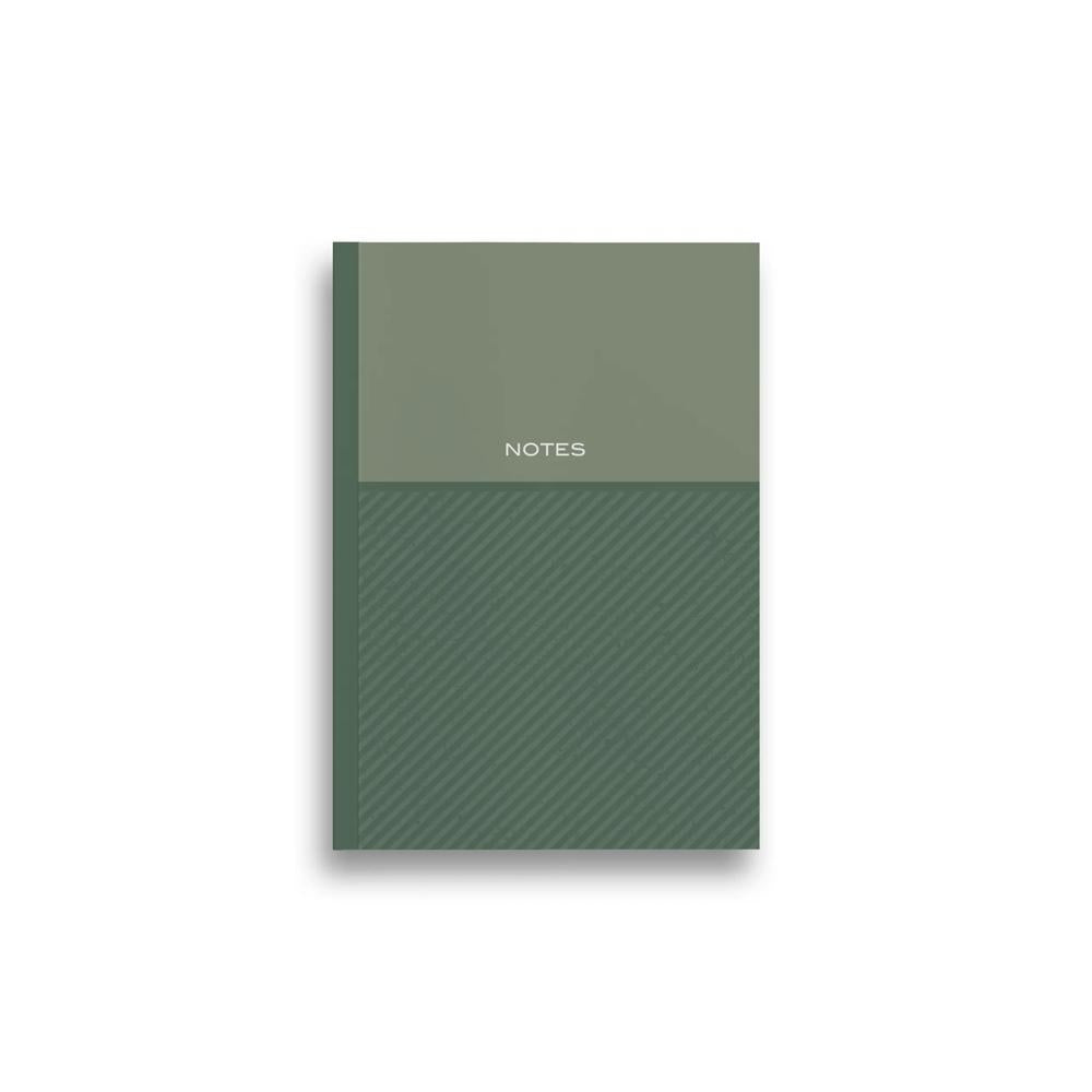 A5 Lined 100 Pages Green Block Design Notepad By Jolipad