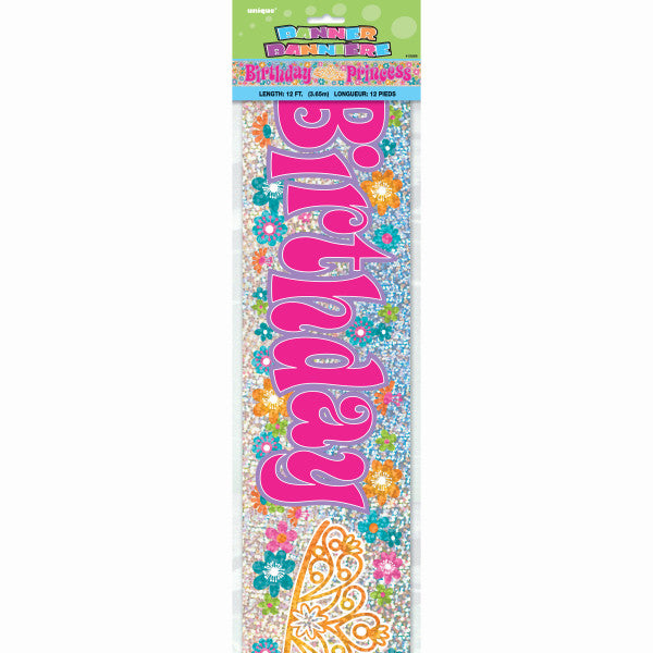 12ft Birthday Princess Prism Banner