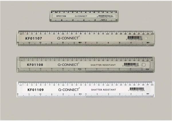 Q-Connect 300mm/30cm Clear Ruler