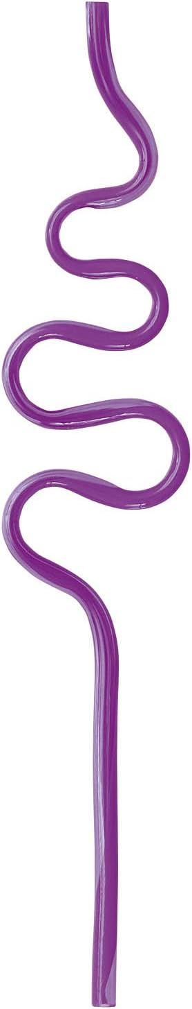 Pack of 12 Small Plastic Squiggle Straws 7.5"