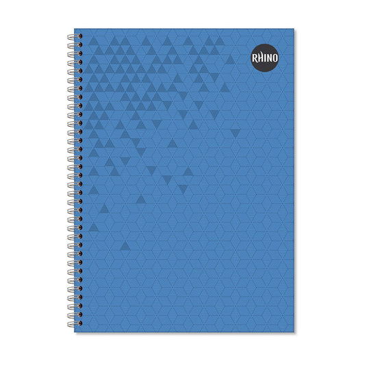 Rhino A4 160 Page Blue 8mm Lined Wirebound Book