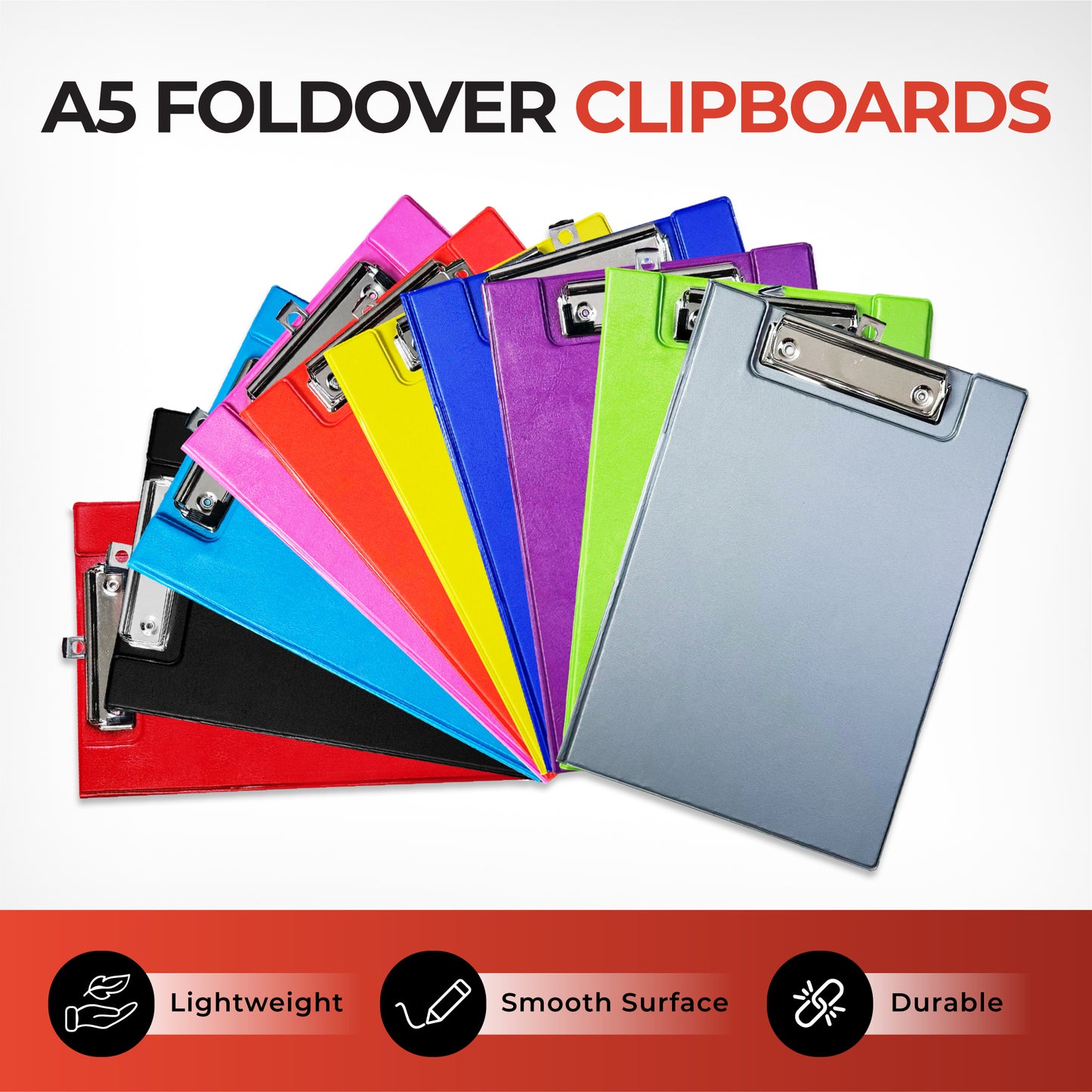 A5 Light Blue Foldover Clipboard