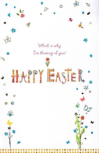 Easter Blessings Floral Greeting Card 