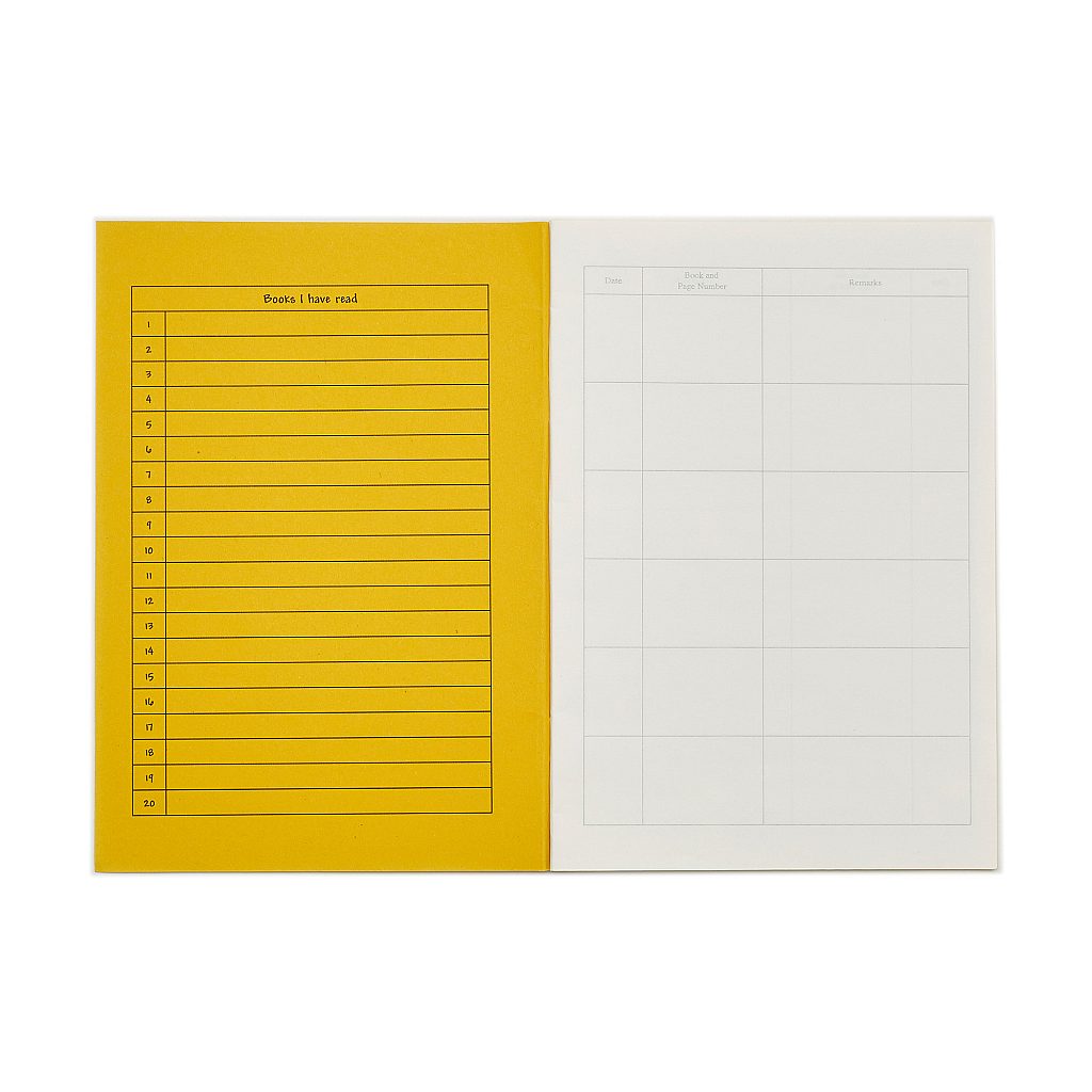 Rhino A5 40 Page Yellow Reading Record Book