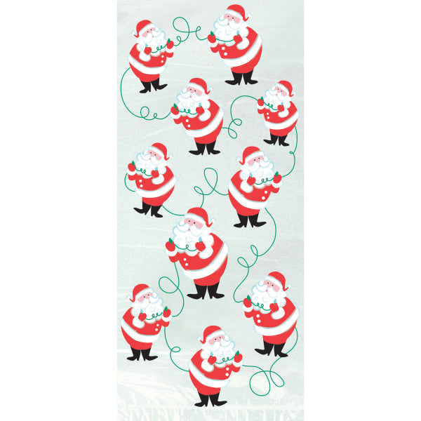 Pack of 20 Twinkle Santa Cellophane Bags