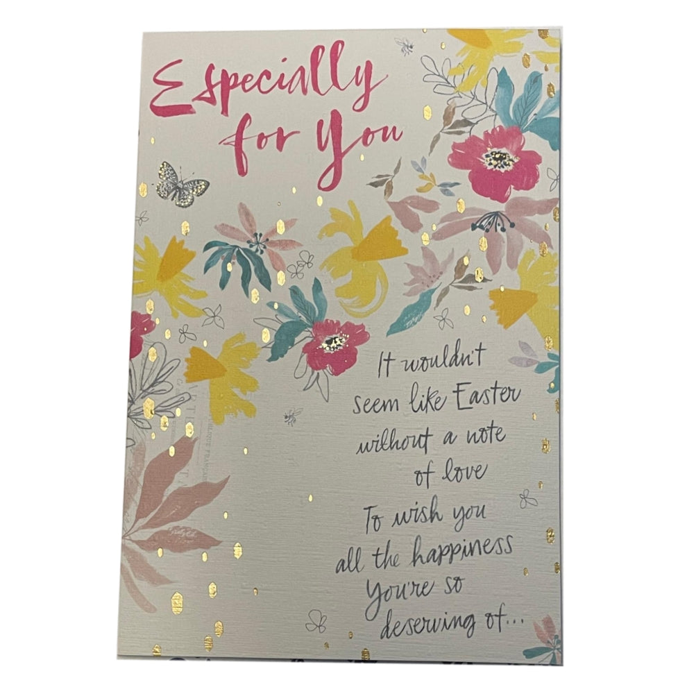 Easecially For You Gold Foil Finished Easter Card