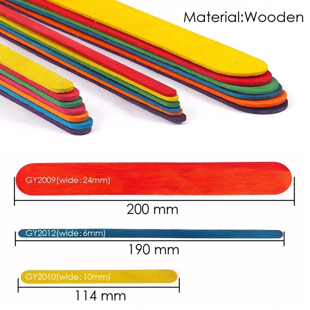 Pack of 20 Wooden Craft Sticks 200 x 24 x 1.6mm