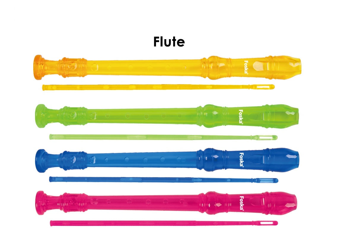 Transparent Colour Flute with Cleaning Stick