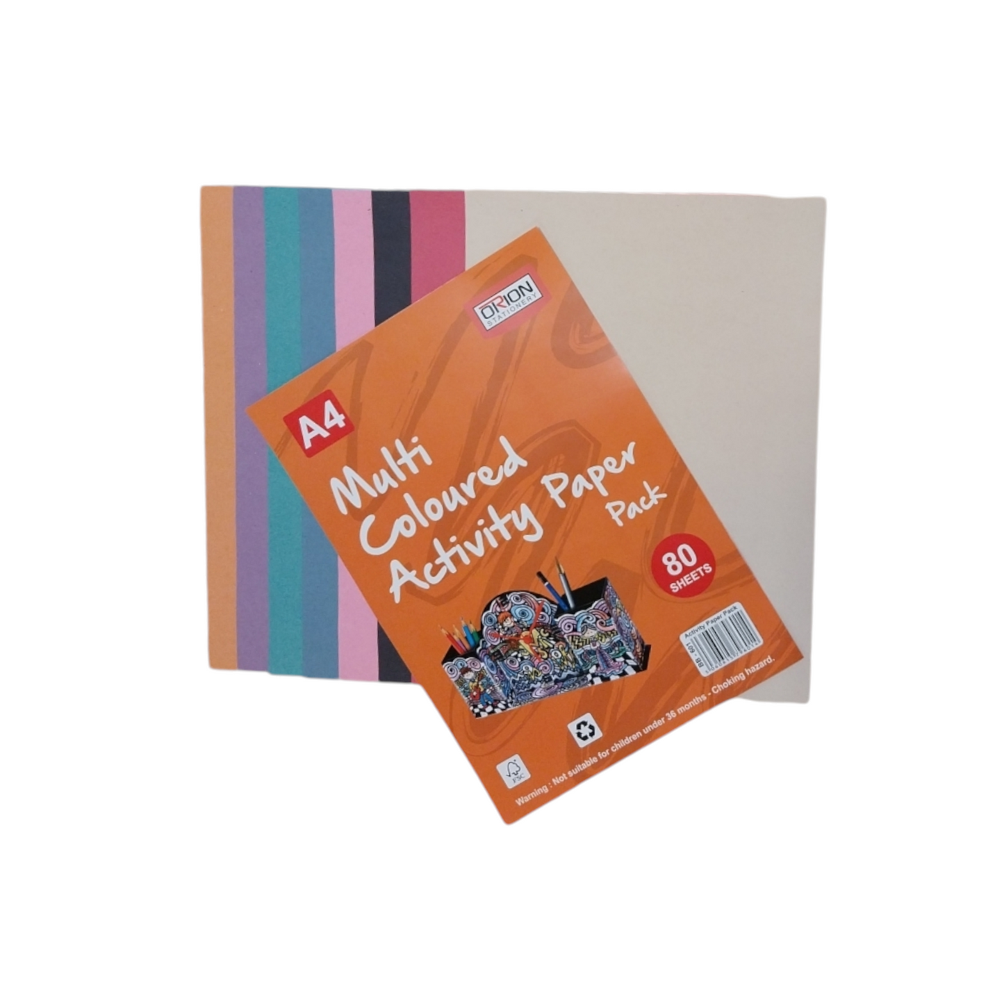 Multi Coloured Activity Paper Pack 80 Sheets