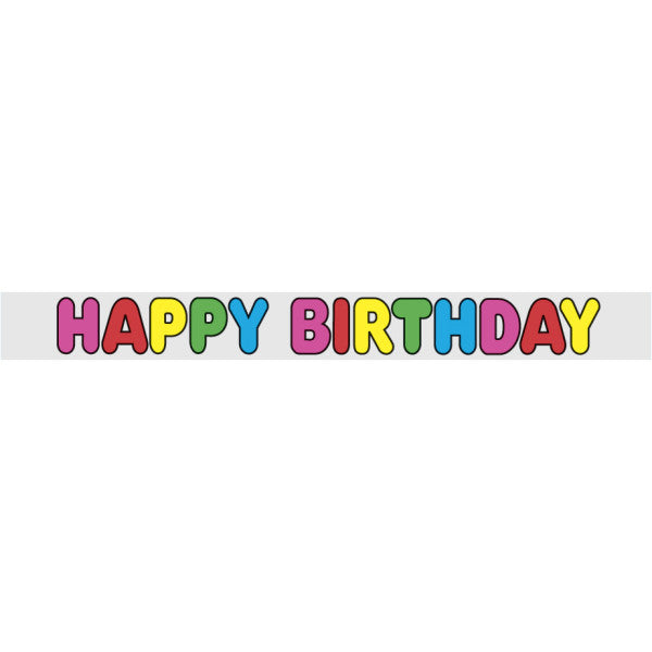 12ft Short Fold Foil Birthday Banner