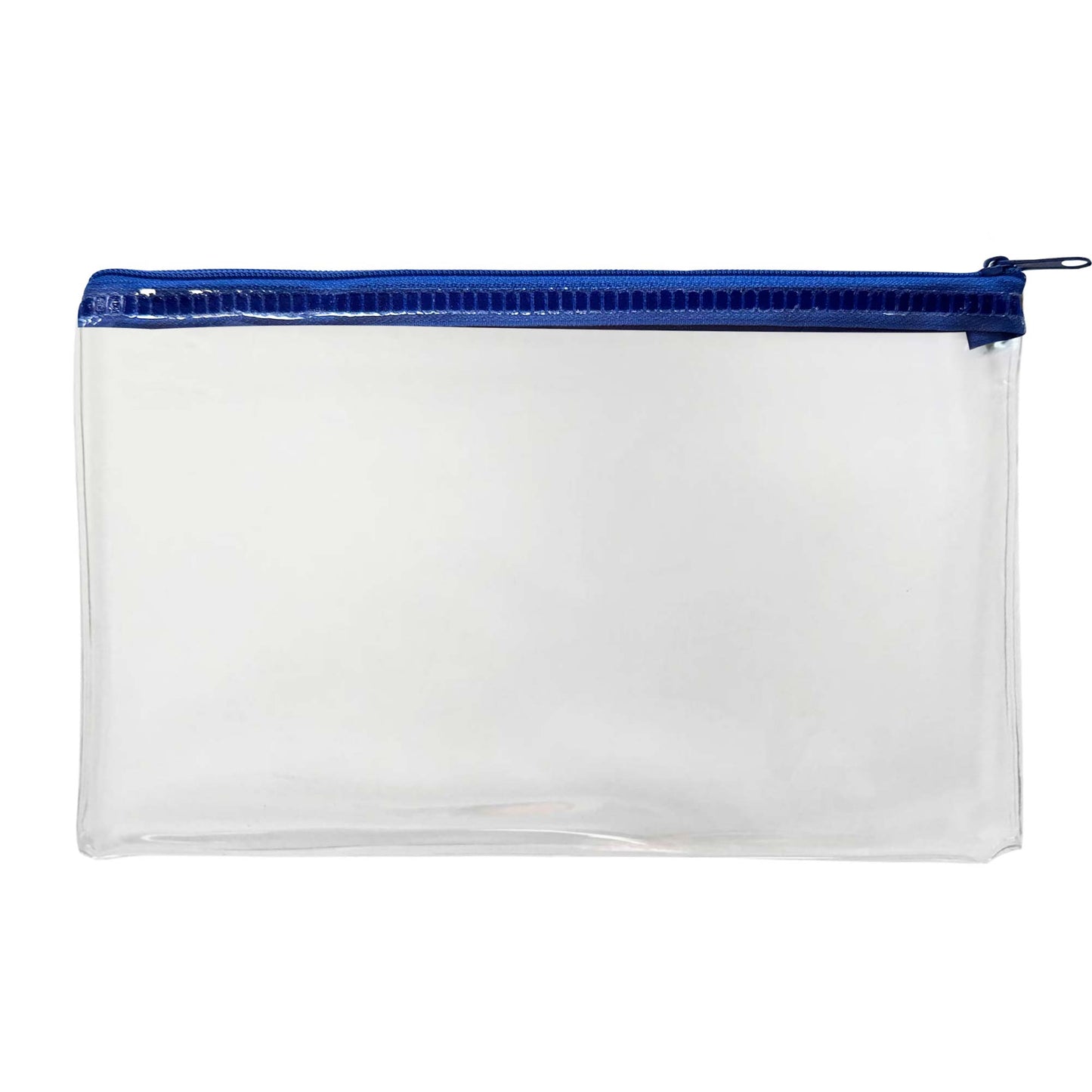 Janrax 8x5" Blue Zip Clear Exam Pencil Case