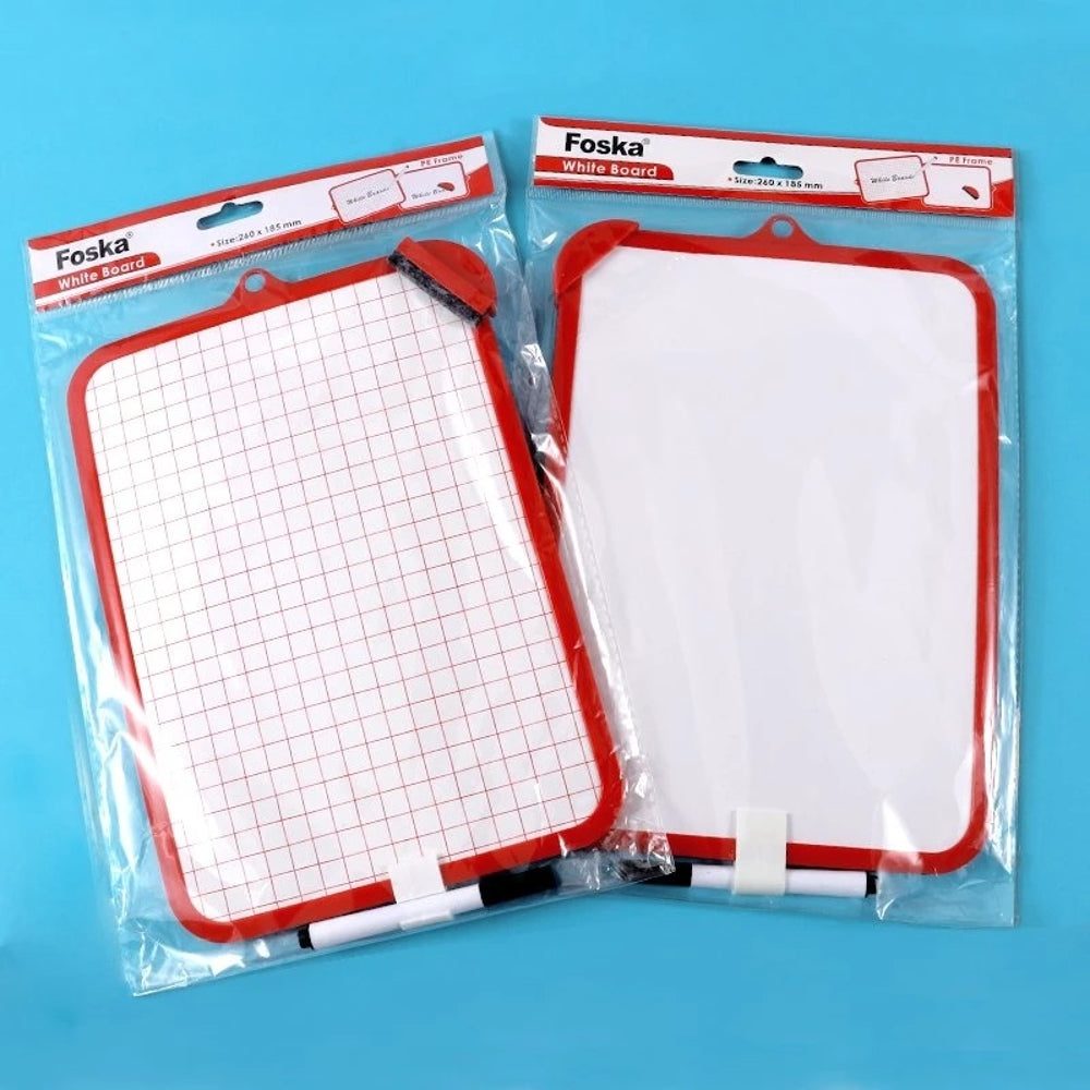 Double Sided Whiteboard with Pen & Eraser